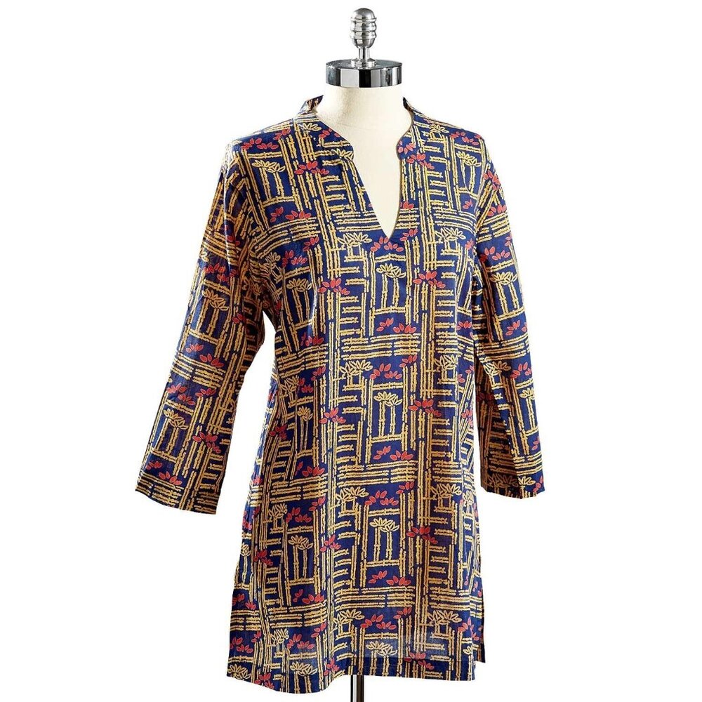 John Robshaw Textiles Kusula Kurta Small Tunic Shirt Made in India
